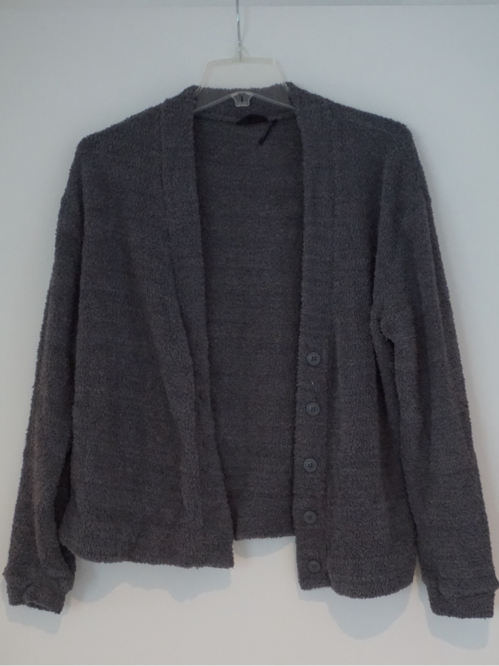Urban Outfitters Gray Textured Button-Up Cardigan